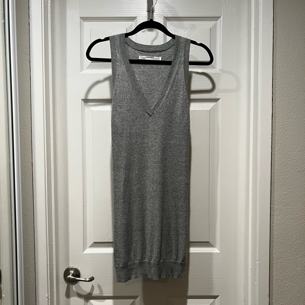 Grey All Saints Sleeveless Sweater Dress size 2
